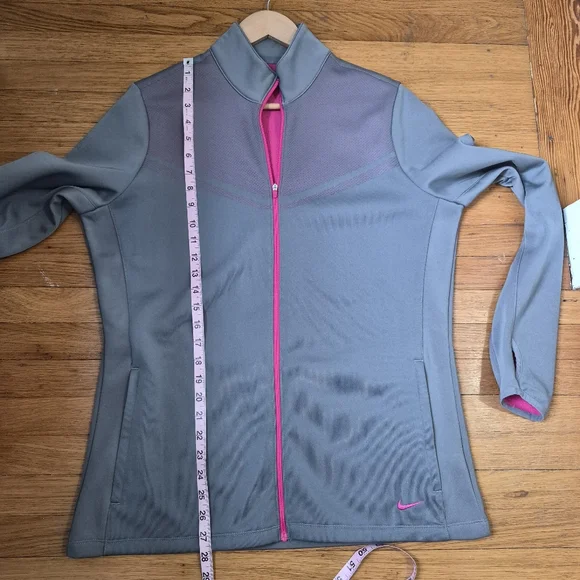 Nike Golf Womens Soft Shell Full Zip Fleece Jacket Size XL Pink Gray - Picture 7 of 7